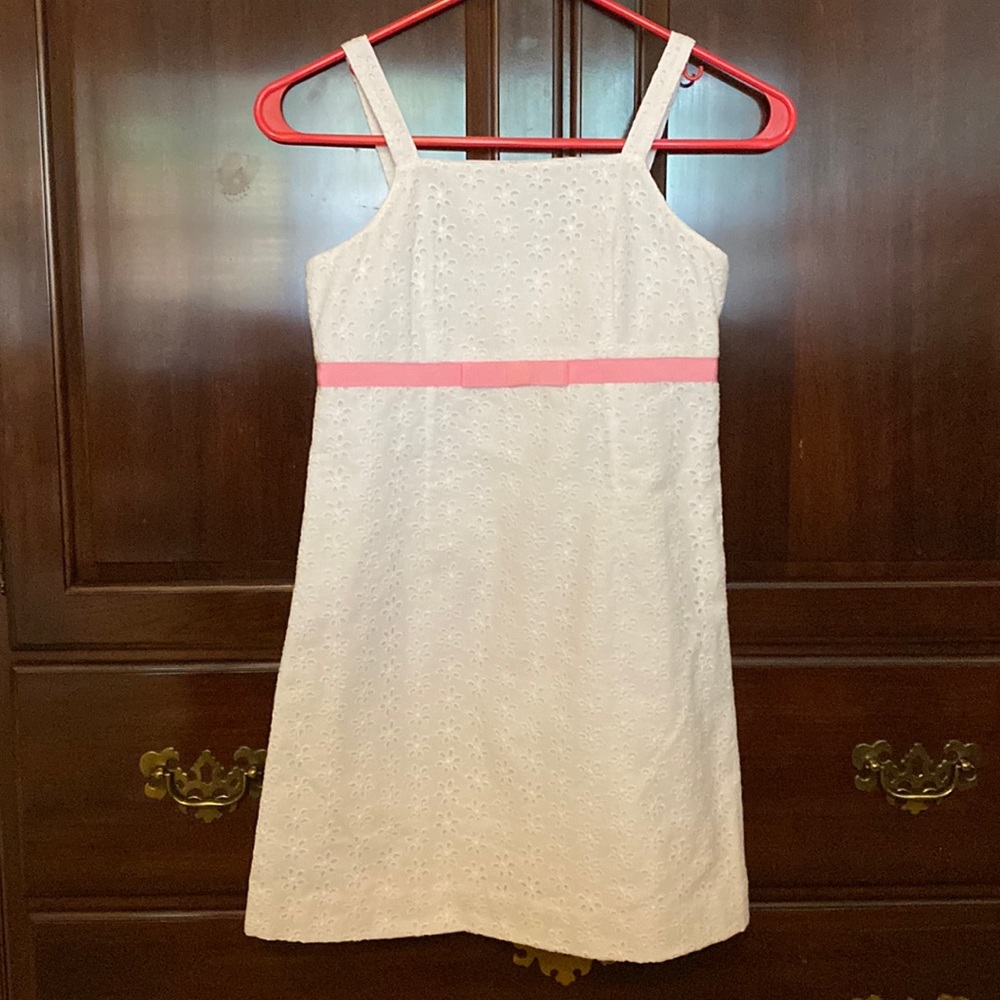 Girls size 10 Lilly Pulitzer white eyelet dress